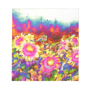 Bloc-note Champs de tournesol