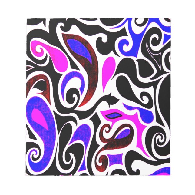 Bloc-note Changer la couleur Wacky Retro Swirl (Devant)