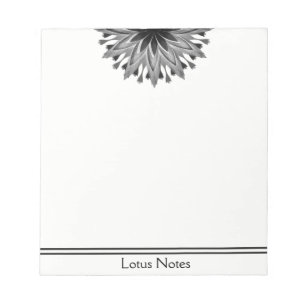 Bloc-note Chargeur de Yoga Fleur Lotus Classique Holistique