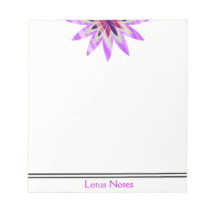 Bloc-note Chargeur de Yoga Fleur Lotus Classique Holistique