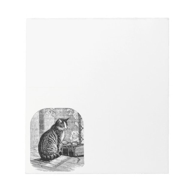 Bloc-note Chat assis par fenêtre avec livre (Devant)