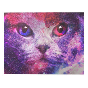 Bloc-note Chat de la galaxie violette