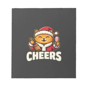 Bloc-note Chat de Noël se réjouit de la boisson des Fêtes