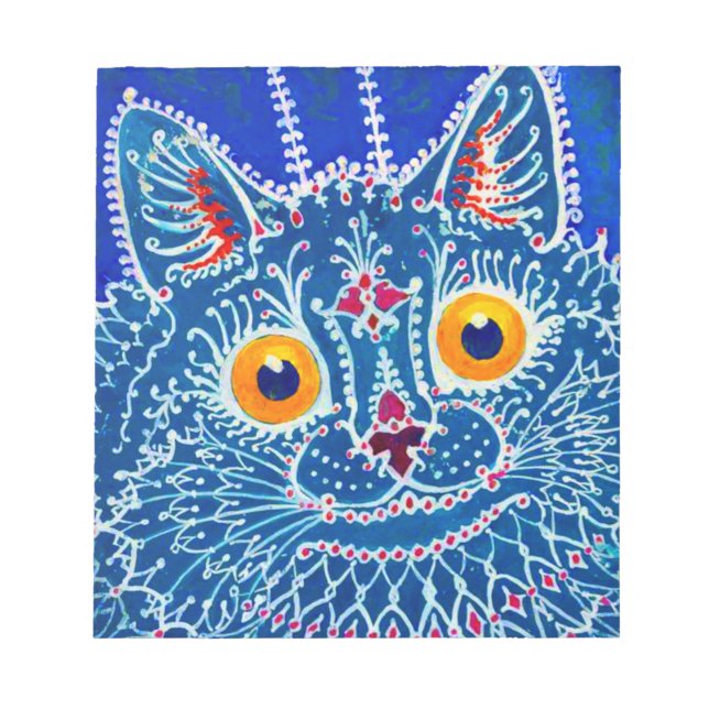 Bloc-note Chat gothique bleu (Devant)