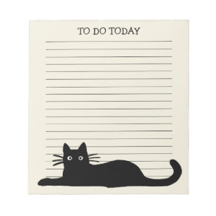 Bloc-note Chat Kitty noir cool sur mesure