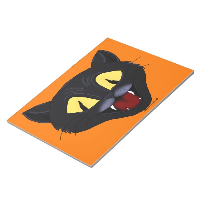 Bloc-note Chat noir d'Halloween (Incliné)