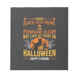 Bloc-note Chat noir d'Halloween Citrouille Conception de pêc