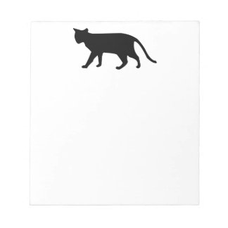 Bloc-note Chat Noir Silhouette Kitten Purr Meow Simple Art