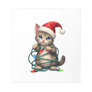 Bloc-note Chat siamois Noël col V (2)