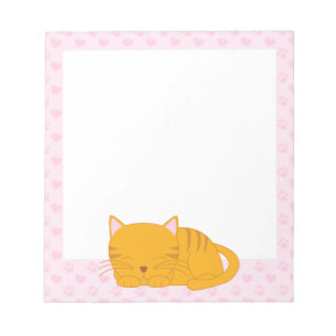 Bloc-note Chat Tabby Orange Dormant