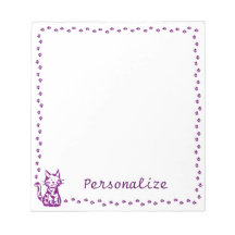 Chat Violet avec Bordure de Patte