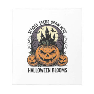 Bloc-note Château de citrouille d'Halloween Vintage T-shirt
