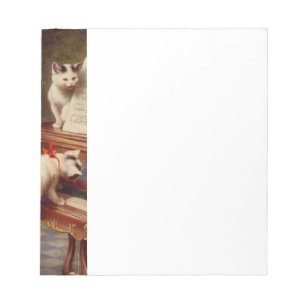 Bloc-note Chatons et piano