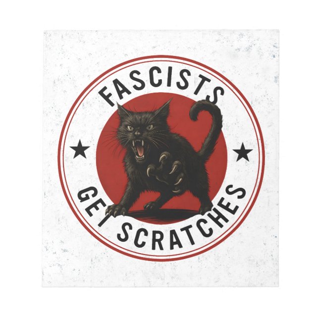 Bloc-note Chats Contre les Fascistes (Devant)