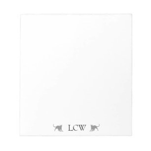 Bloc-note Chats noirs Monogramme