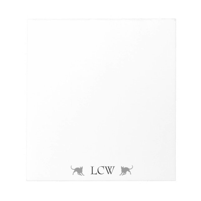 Bloc-note Chats noirs Monogramme (Devant)