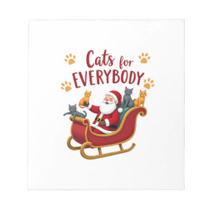 Bloc-note Chats pour tout le monde Noël Chat drôle Xmas Femm