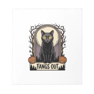 Bloc-note Chemise Chat Noir Halloween Dessin Crocs Vintage_1