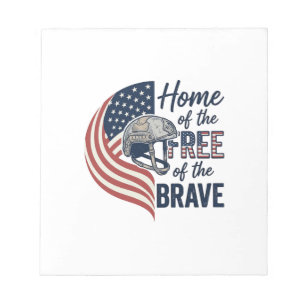 Bloc-note Chemise de casque Brave de la libre patrie_1
