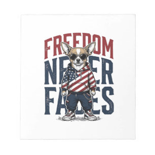 Bloc-note Chemise de chien vintage de liberté de Chihuahua p