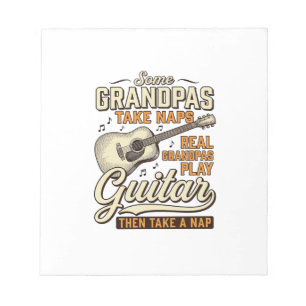 Bloc-note Chemise de conception de gravure vintage de guitar
