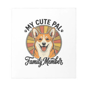 Bloc-note Chemise de famille Corgi Design vintage pour amour