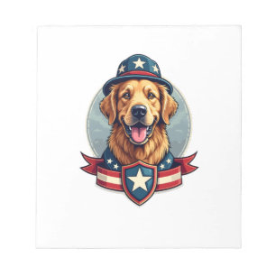 Bloc-note Chemise de famille de vétéran Retriever doré patri