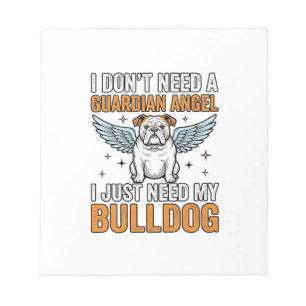Bloc-note Chemise de l'ange gardien Bulldog Amoureux des chi