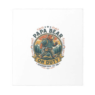 Bloc-note Chemise de papa ours en service pour la fête des p