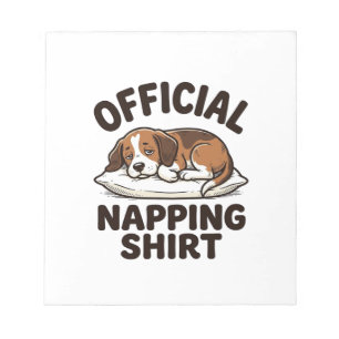 Bloc-note Chemise de repos officielle Chien endormi Design v