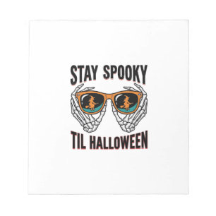 Bloc-note Chemise Halloween squelette avec lunettes de sorci