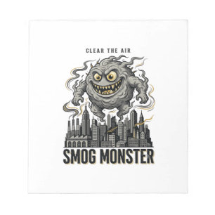 Bloc-note Chemise Monstre de Smog Gravure Vintage Éco Averti