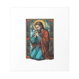 Bloc-note Chemise vectorielle de figure religieuse priant vi