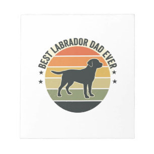 Bloc-note Chemise vectorielle pour papa Labrador vintage cou