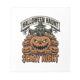 Bloc-note Chemises à gravure vintage citrouilles d'Halloween