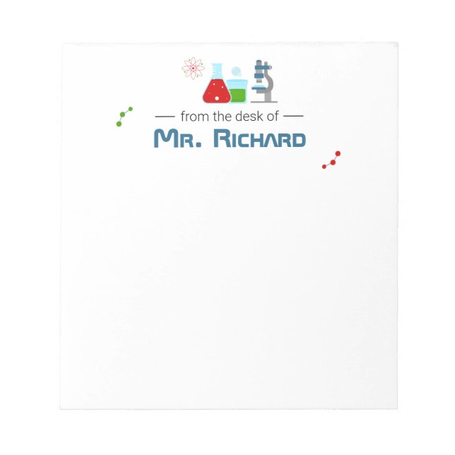 Bloc-note Chercheur scientifique en sciences Stationery (Devant)