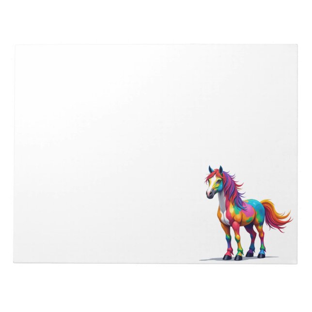 Bloc-note Cheval Coloré (Devant)
