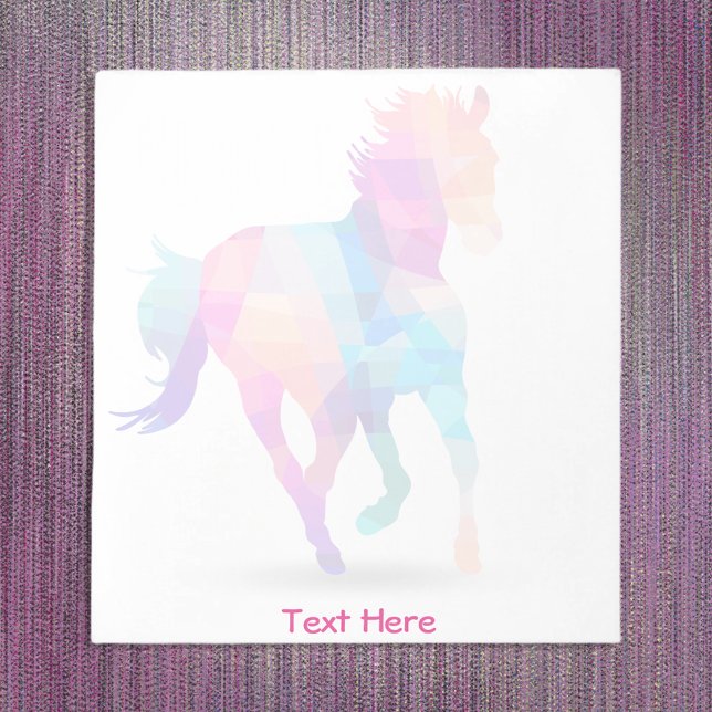 Bloc-note Cheval de course géométrique coloré (Créateur téléchargé)