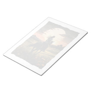 Bloc-note Cheval Mystique & Dessin de Coucher de Soleil