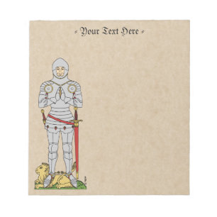 Bloc-note Chevalier médiéval anglais vers 1430