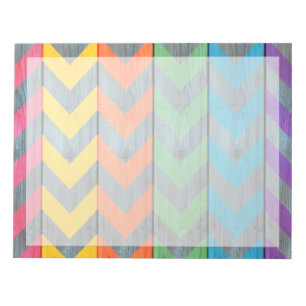 Bloc-note Chevron Motif On Wood Texture par Shirley Taylor