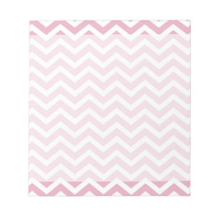 Bloc-note chevron rose et blanc