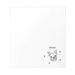 Bloc-note Chic French Bulldog Line Art : Modifier votre text