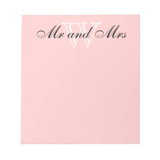 Bloc-note CHIC NOTEPAD_""M. et Mme" ROSE BLANCHE/BLANCHE