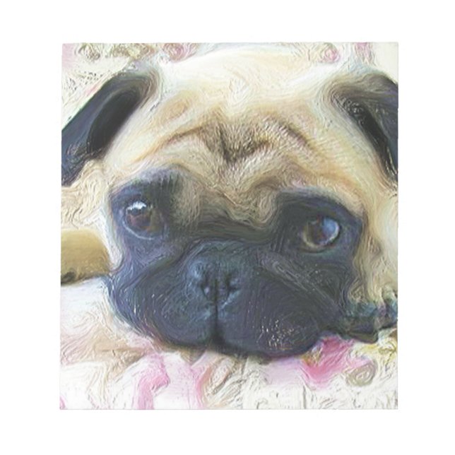 Bloc-note chien carlin (Devant)