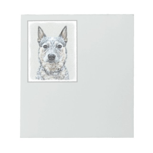 Bloc-note Chien de bétail australien - Cute Original Dog Art (Devant)