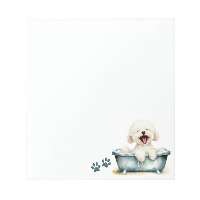 Bloc-note Chien de Bichon Frise (Devant)