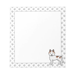 Bloc-note Chien de dessin animé mignon Husky sibérien pie ro