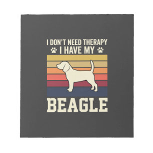 Bloc-note Chien de thérapie rétro Beagle vintage