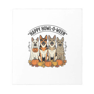 Bloc-note Chien d'Halloween Joyeux Howl-O-Ween Vintage Berge